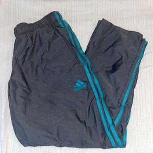 Adidas Swishy Grey and Blue Sweatpants/Track Pants